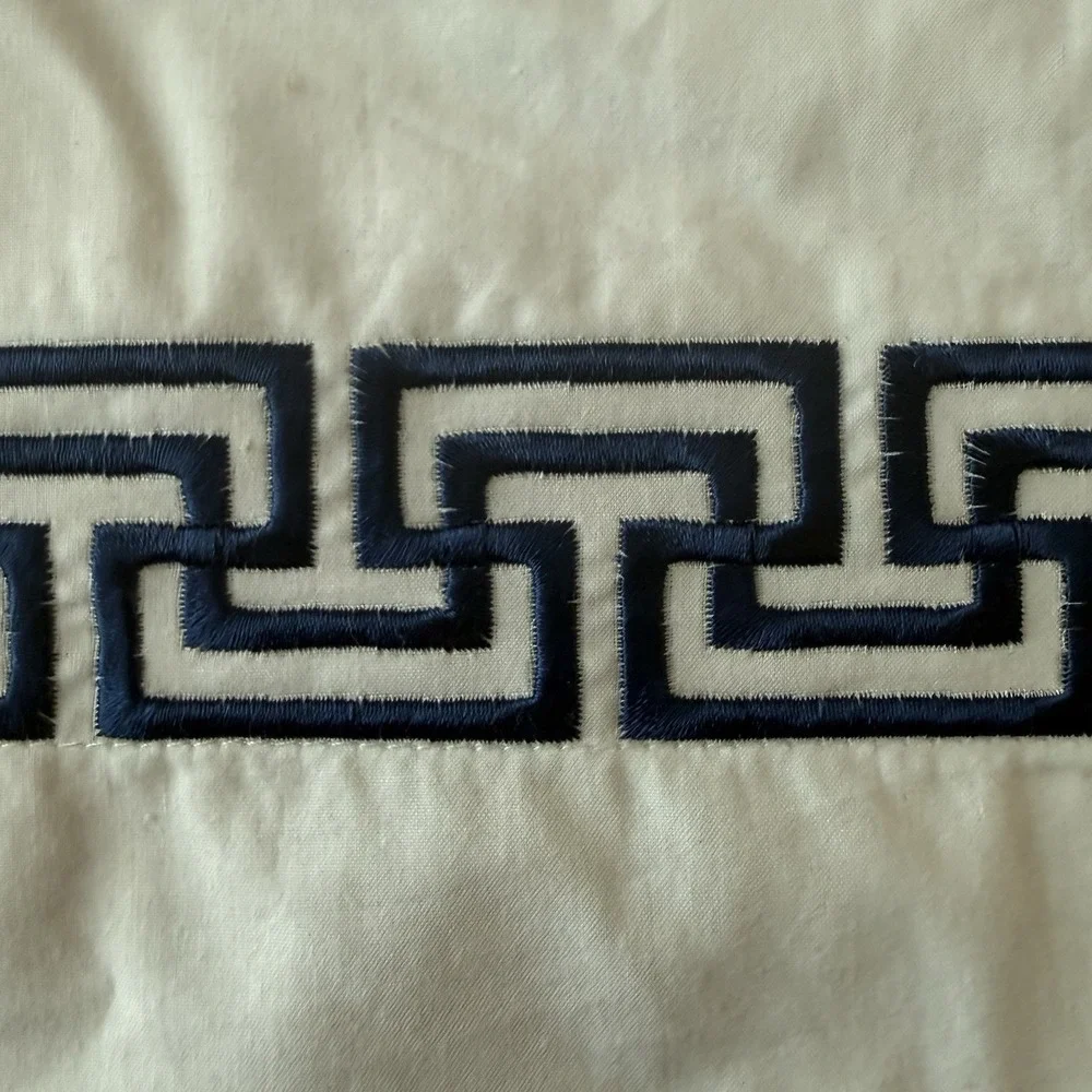 Hotel Collection King 2-Pillowshams Greek Key Embroidered 20